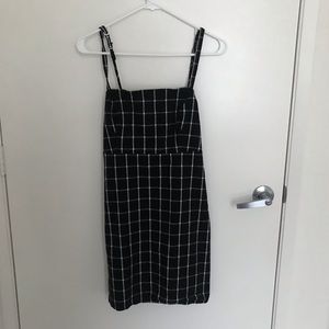 Checkered skater dress